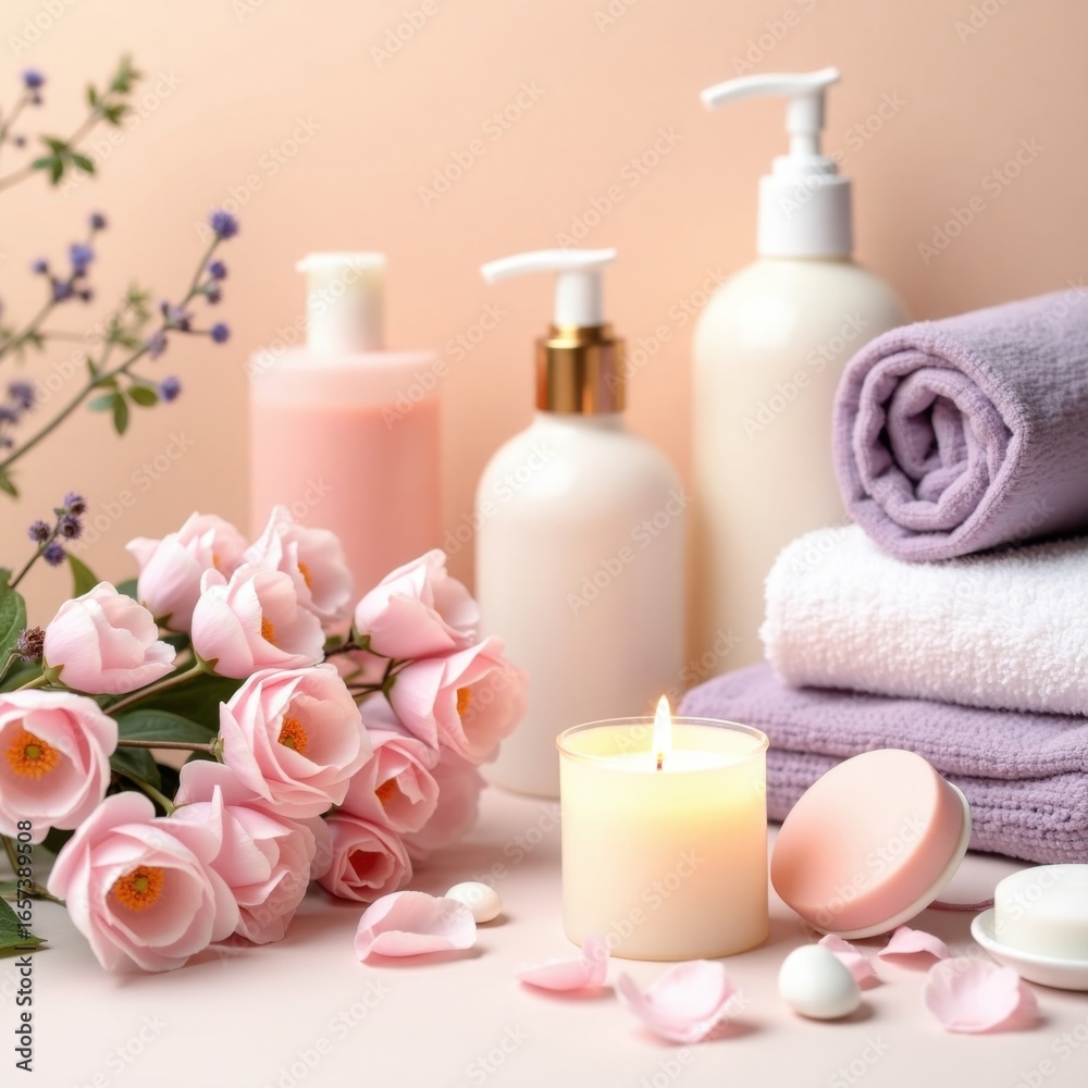 Aromatic Spa Experience With Soft Rose Petals And Soothing Lotions Aromatic Spa Experience With Soft Rose Petals And Soothing Lotions