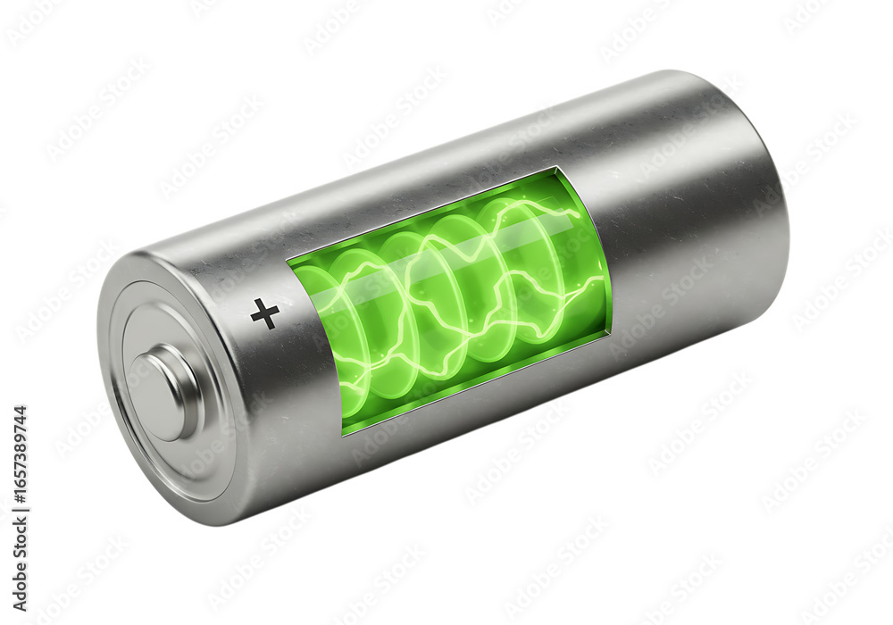 3d rendering of a battery with glowing green energy core isolated on transparent background 3d rendering of a battery with glowing green energy core isolated on transparent background