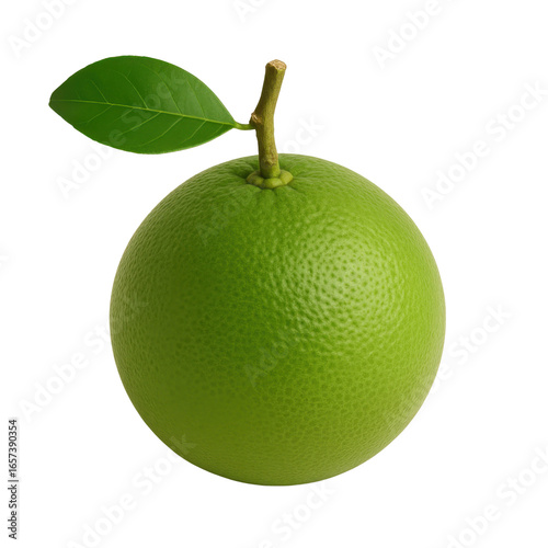 green grapefruit isolated on transparent background.