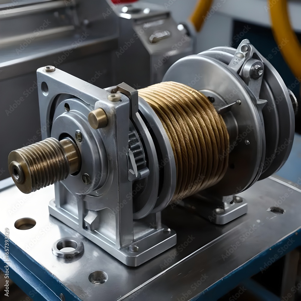 Fototapeta premium Metal Wire Spooling Machine
