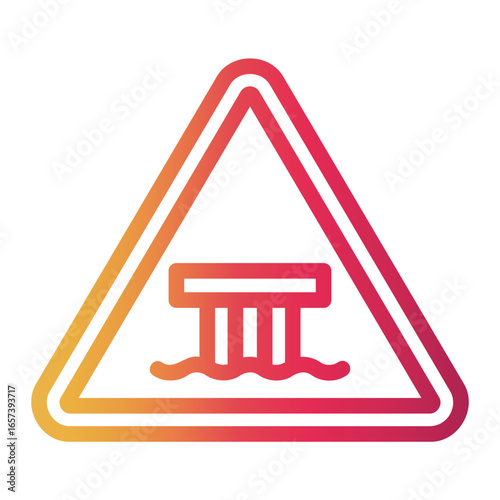 dock Line Gradient Icon