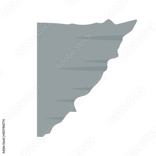 Cartoon steep cliff vector illustration