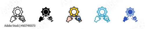 Collaborative Robots  Icon Set Multiple Style Collection