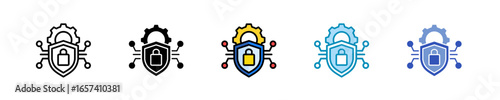 Cybersecurity  Icon Set Multiple Style Collection