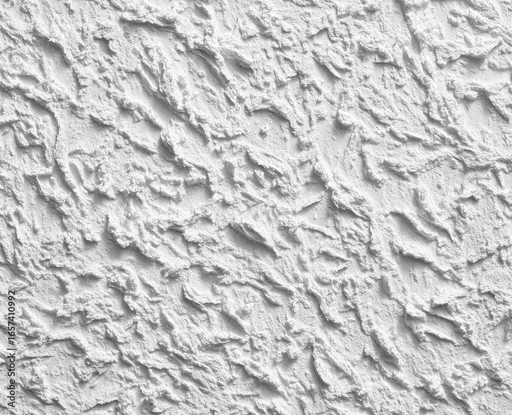 Fototapeta premium Textured white plaster wall