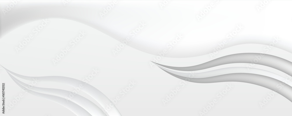 Obraz premium Vector gray line background curve element with white space for text and message design, overlapping layers, vector