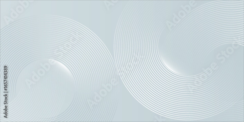 Abstract silver glowing geometric lines modern shiny silver circle lines pattern. Suit for cover, banner, brochure