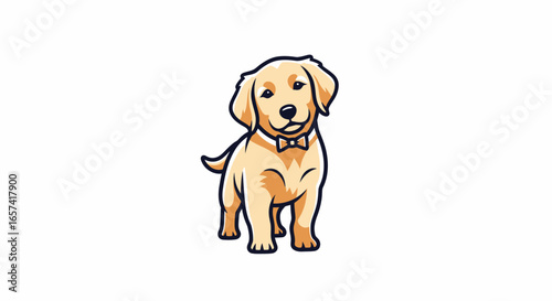 adorable golden retriever puppy logo perfect for pet businesses dog walkers veterinarians and pet supply companies seeking a friendly and approachable brand identity