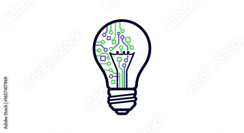 illuminating innovation a tech startup logo concept showcasing brilliant ideas and circuitry design for a modern brand identity