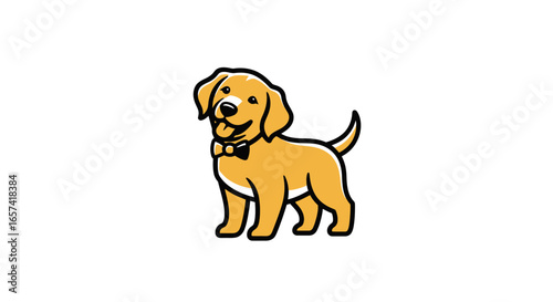 adorable golden retriever puppy logo perfect for pet businesses veterinary clinics dog walking services and pet product brands seeking a friendly and approachable image