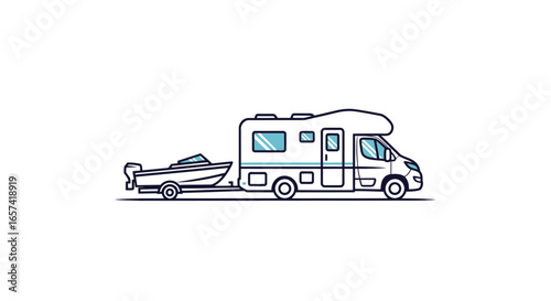 rv and boat adventure perfect for your next vacation website or travel brochure design