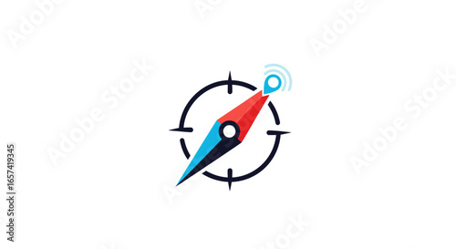 modern compass logo navigating your business to success with gps technology and precise location targeting