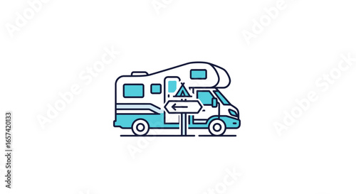 rv campervan logo design perfect for adventure travel tourism and camping businesses seeking a modern clean brand identity