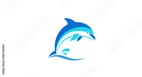 dynamic dolphin logo perfect for aquatic businesses marine conservation and ecofriendly brands seeking a playful yet professional identity