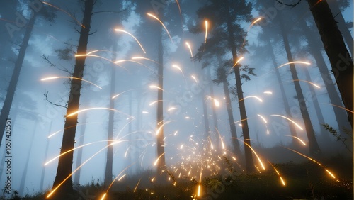 The Firefly Swarm Symphony: A Dance of Light at Dusk