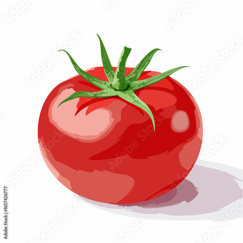 Fresh Tomato Icon in Clean Style