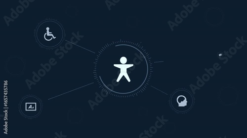 Accessibility Icons Animation with Circles