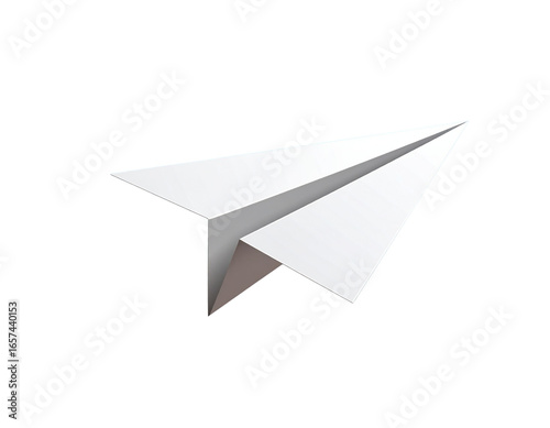 paper airplane isolated on white background
