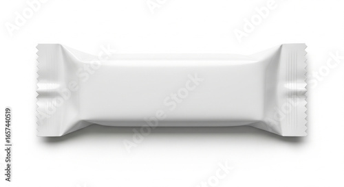 Blank White Bar Wrapper Packaging, Isolated transparent background