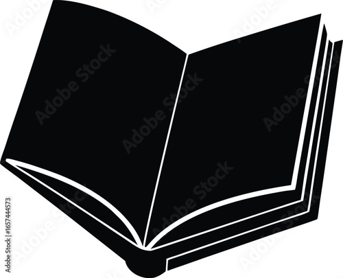 Drawing Book Silhouette Vector Art Illustration