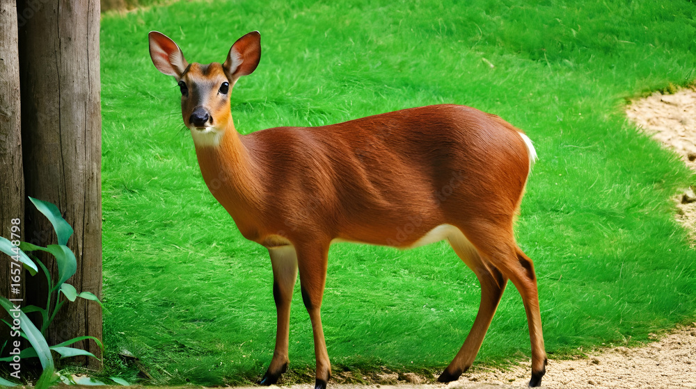 Fototapeta premium muntjac in a zoo in france