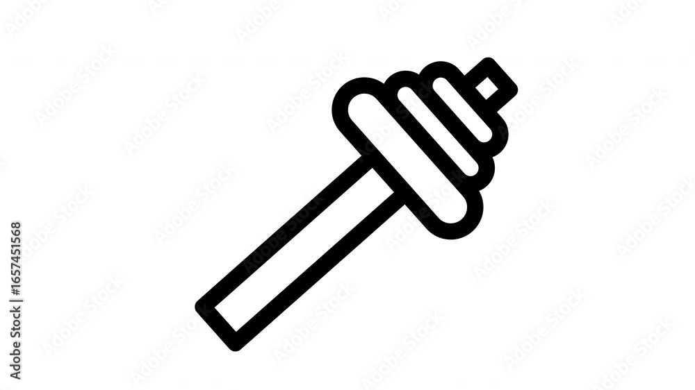 weight minimalist line animation