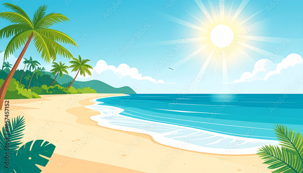 Obraz premium Tropical Beach Scene 