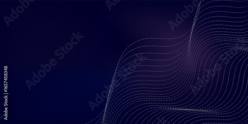Purple background with many glowing particles. Abstract modern simple art