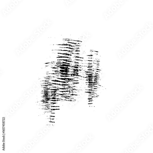 Textured Black and White Abstract Shape