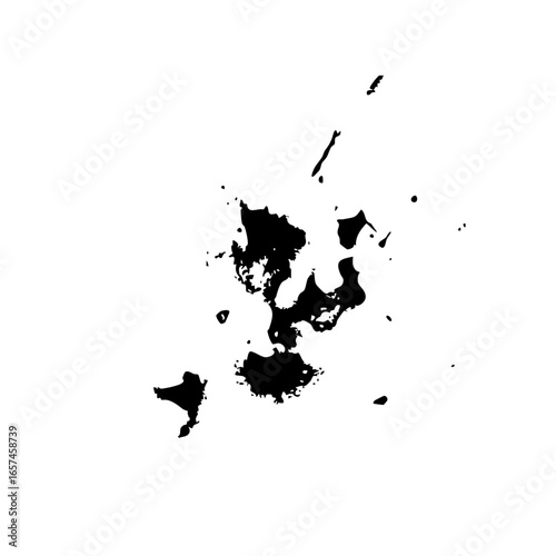 Inkblot: Abstract Black Stain on White