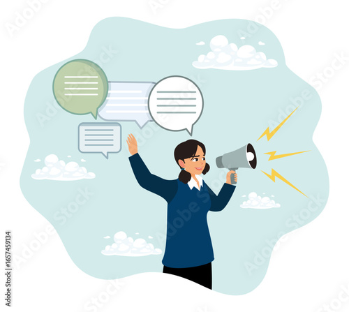 Marketing campaign and PR public relations concept.