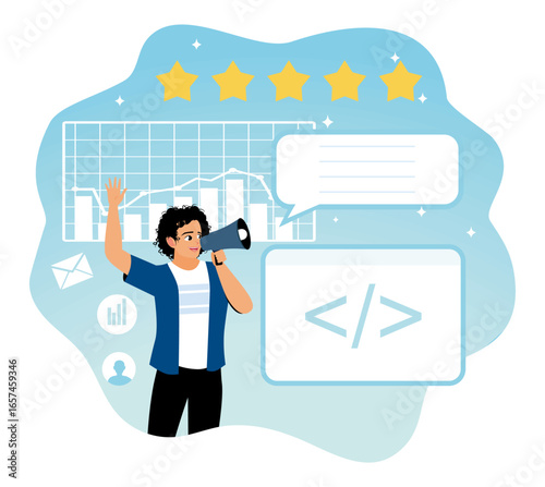 Marketing services focusing on user feedback and ratings.