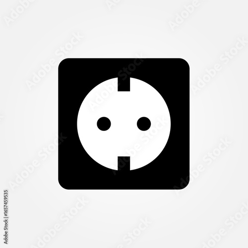 Vector illustration of an electrical socket. Clean and modern EPS10 design, perfect for energy, electricity, power supply, household, or technology concepts.