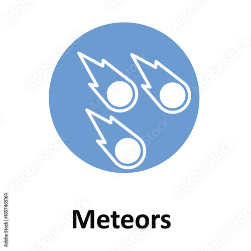 Meteors Vector icon which can easily modify or edit