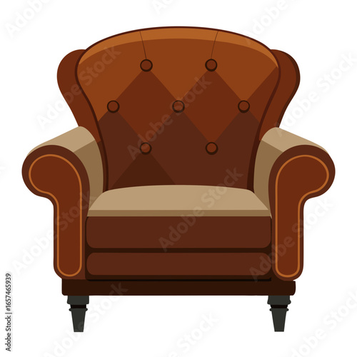 silhouette black design leather armchair