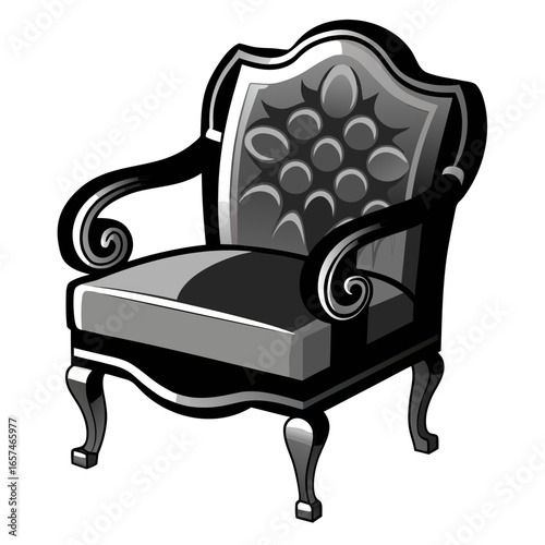  metal armchair black victor design