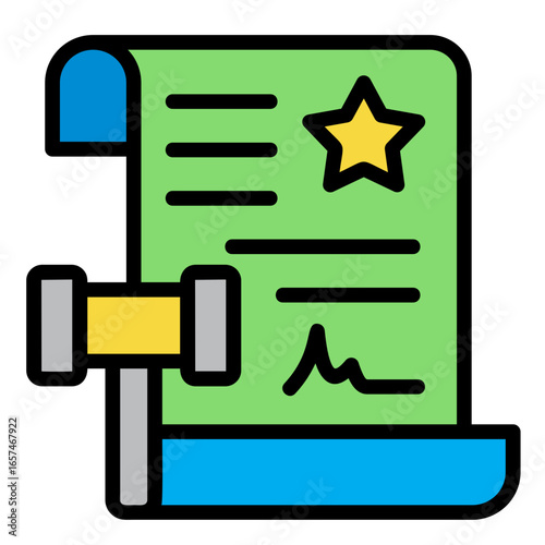 Certificate Outline Icon