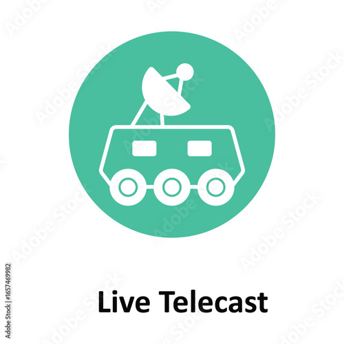 Live Telecast Vector icon which can easily modify or edit