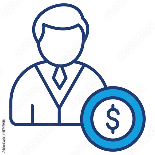 Financial Advisor Blue Icon