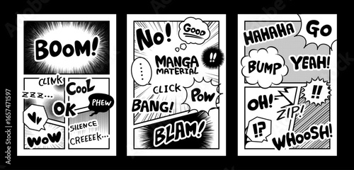 漫画の素材セット_英語バージョン_2