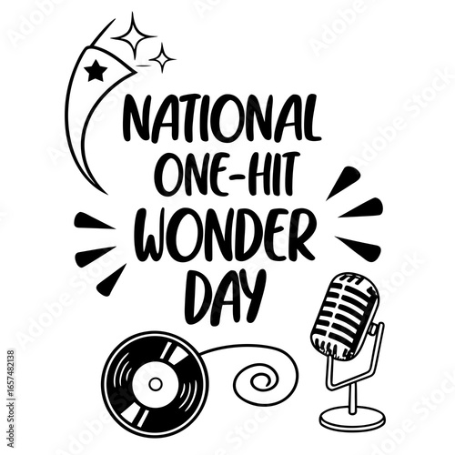 NATIONAL ONE-HIT WONDER DAY vector illustration