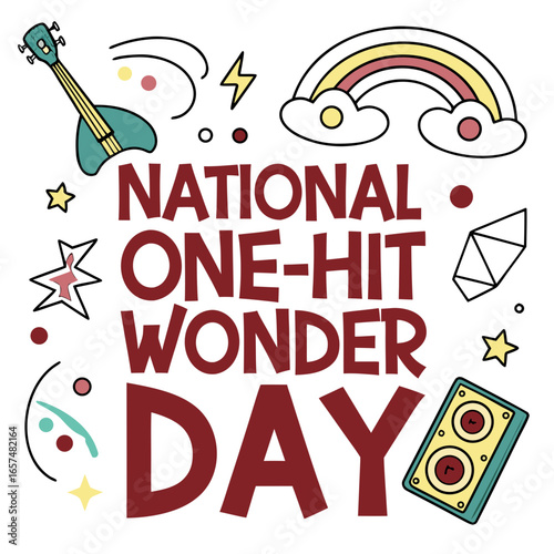 NATIONAL ONE-HIT WONDER DAY vector illustration
