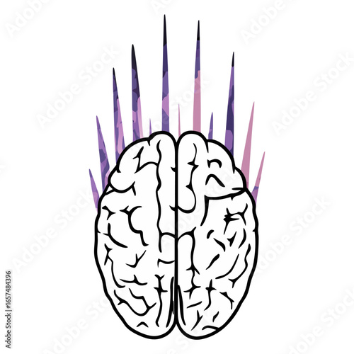 Human brain Mental health illustration