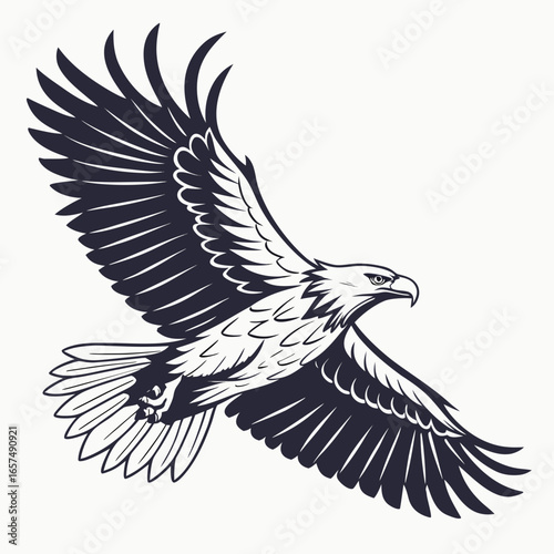Majestic eagle soaring with spread wings bird flight