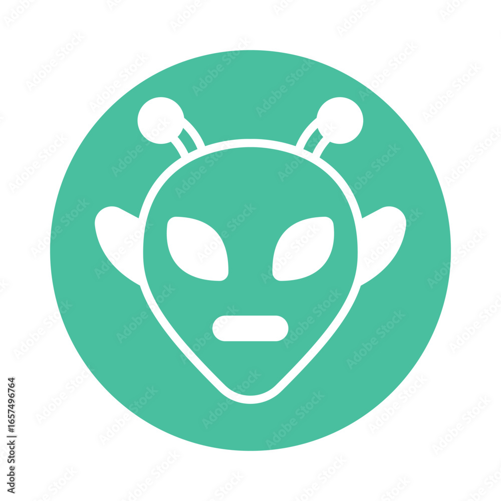 Fototapeta premium Alien Vector icon which can easily modify or edit