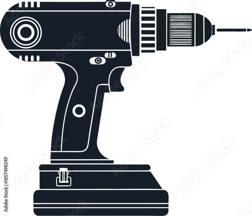 electric drill vector illustration