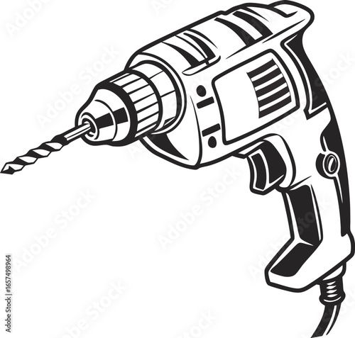 drill isolated on white background
