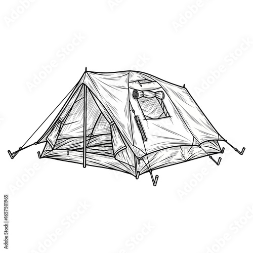 camping tent outdoors illustration logo vector image t shirt