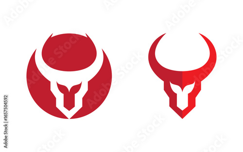 Taurus Horn Logo Template vector icon illustration design v3.7