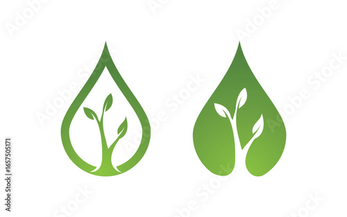 Water drop Plumbing Logo Template vector illustration v3.13